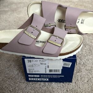 Lilac Arizona Birkenstock sandals